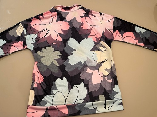 Adidas Pastel Floral Print Full Zip Track Jacket Girls L 14 *Read* - Picture 2 of 8