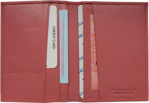 passport case new leather passport cover red wallet credit card case ID holder - Picture 7 of 12