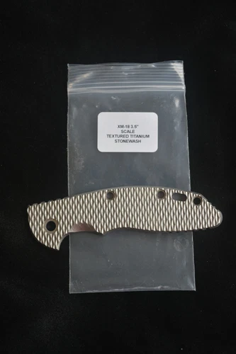 Rick Hinderer Knives XM-18 3.5 Textured Titanium Stonewash Scale