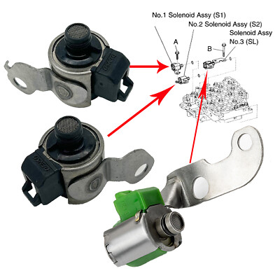 Transmission Shift Solenoid S1& S2 & SL For 2003-2006 Toyota Corolla 1