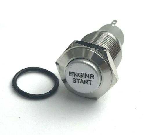 EnginR LED Momentary Stainless Steel Push Button Panel Mount Power Switch LOT - Afbeelding 1 van 4