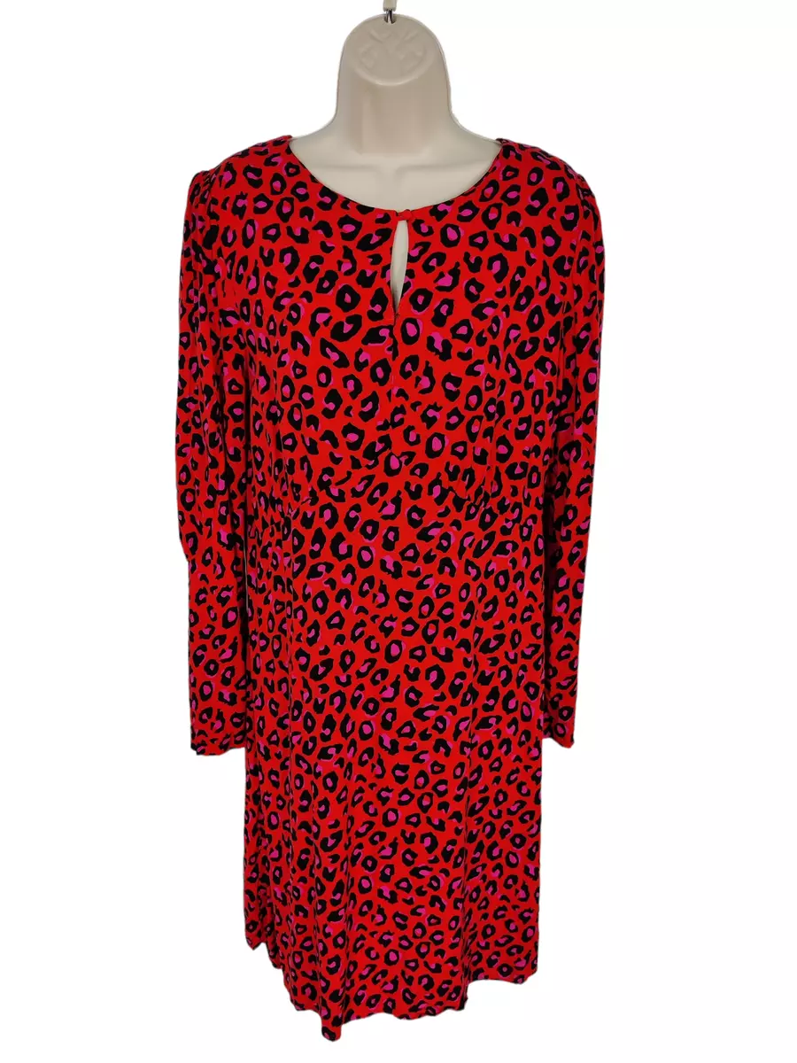 Red leopard print store dress next