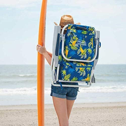 Tommy Bahama, Silla de Playa Mochila Aluminio | 5 Posiciones (Piña Tropical) - Imagen 15 de 21