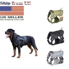 Tactical Dog Harness with Handle No-pull Large Military Dog Vest US Working Dog