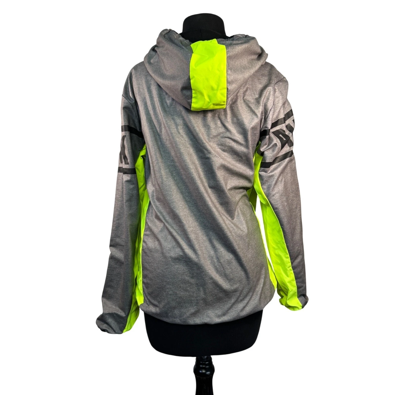 UNDERCOVER Giacca con cappuccio e zip Victorias Secret rosa donna XS S grigio e giallo fluo