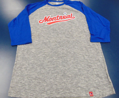 NEW MAJESTIC CC MLB MONTREAL EXPOS VLADIMIR GUERRERO GRAY 3/4 SLEEVE T-SHIRT L