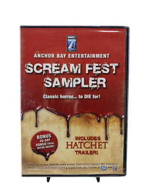 Anchor Bay Entertainment Scream Fest Sampler (DVD, 2007) rare oop . NEW