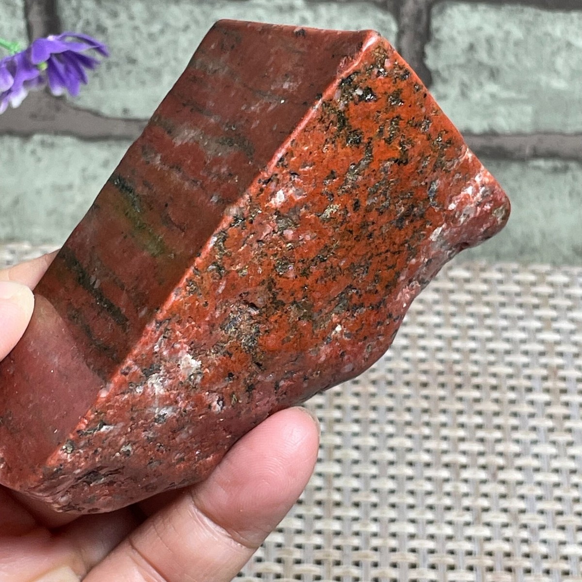 209g sesame red stone raw stone rock specimen Madagascar F32 | eBay