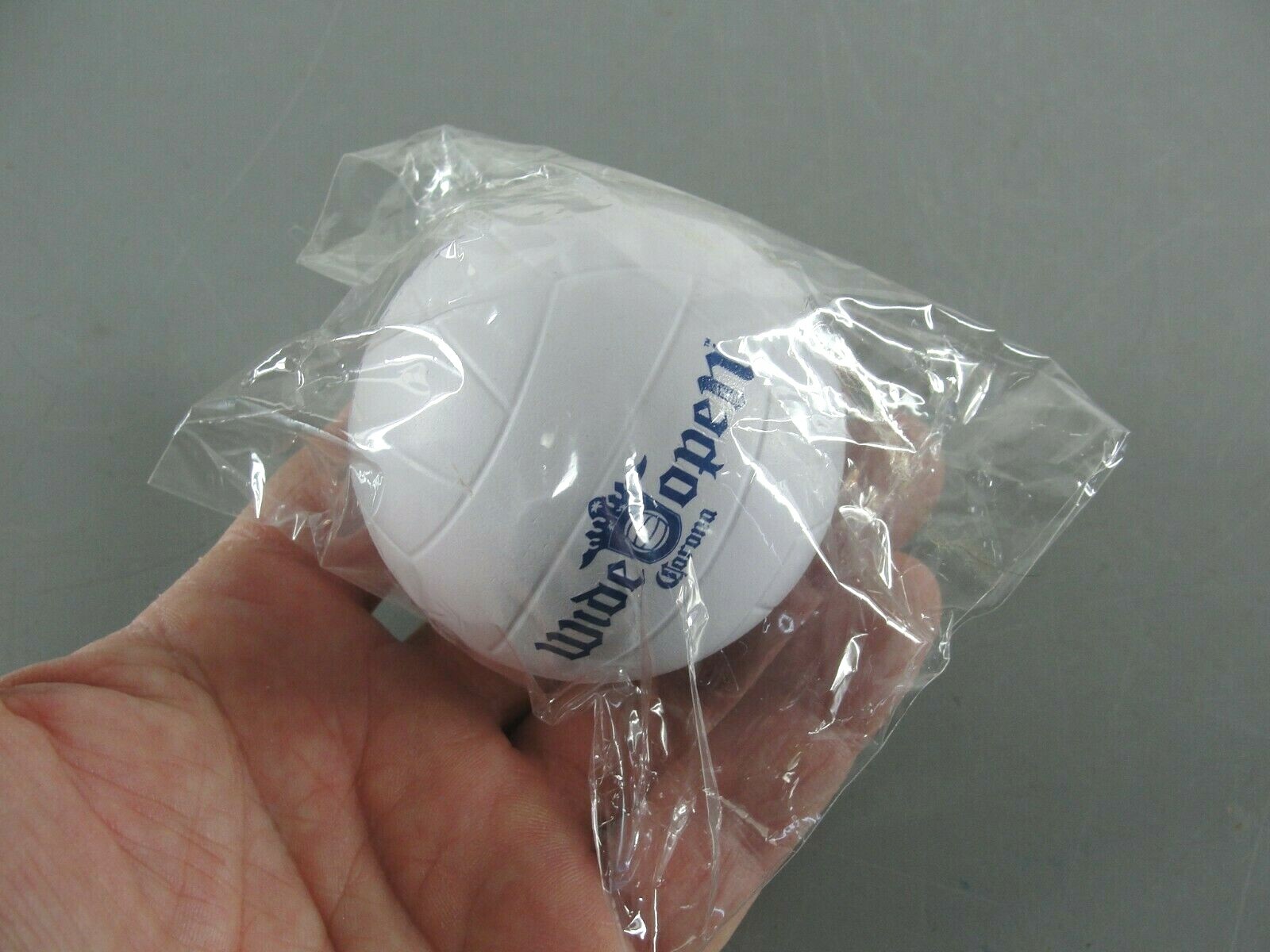 CORONA EXTRA BEER WIDE OPEN VOLLEYBALL STRESS BALL BLUE CROWN 👑 NEW 2.5" NIP
