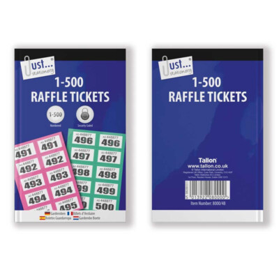 10 X Books Of Cloakroom And Raffle Tickets 1 500 Tombola Draw 10-x-books-of-cloakroom-and-raffle-tickets-1-500-tombola-draw