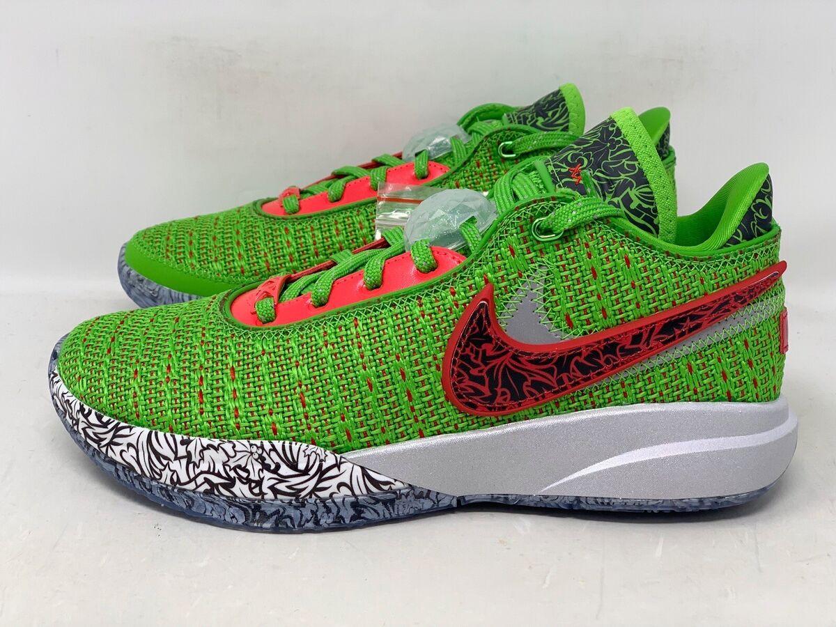 Nike Lebron XX 20 'Stocking Stuffer' Green Sneakers, Size 6Y Nike Lebron XX 20 'Stocking Stuffer' Green Sneakers, Size 6Y