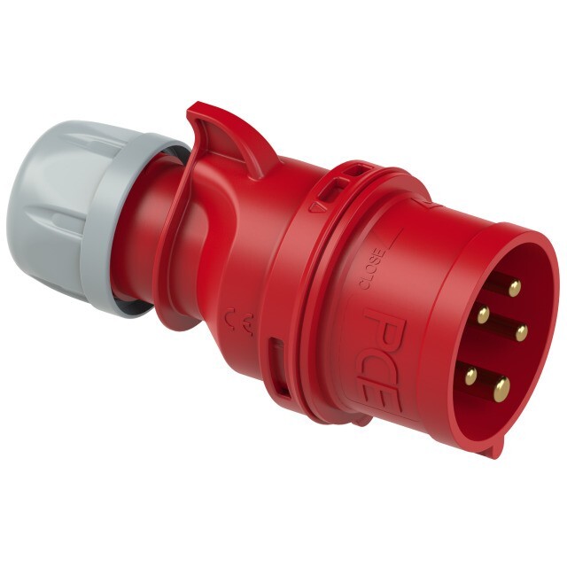 16A CEE Stecker IP44 5-polig 16 A 5p 6h rot 5 pol 400V Shark PCE 015-6