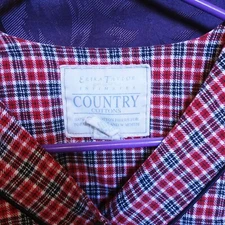 erica taylor intimates country cottons flannel pajama set, size s