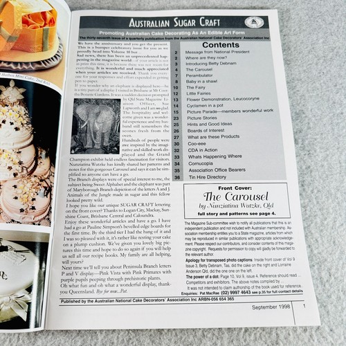 Australian Sugar Craft Magazine Vol 10 Issue 1 Spring 1998 September Vintage - Imagen 2 de 3