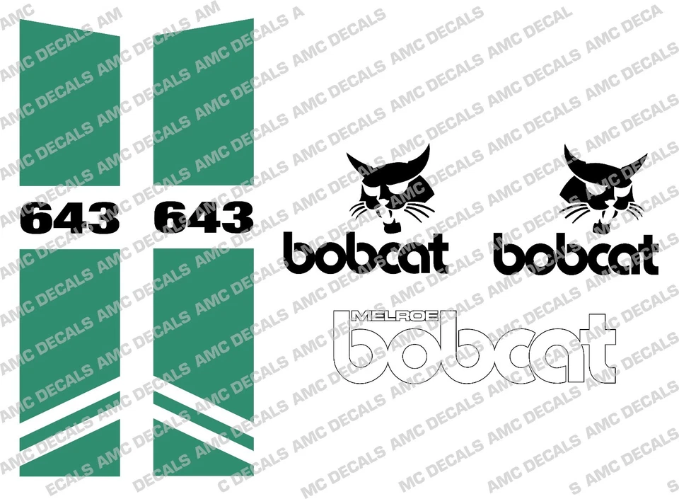 BOBCAT 643 SKID STEER DECAL STICKER SET - image 1 of 1