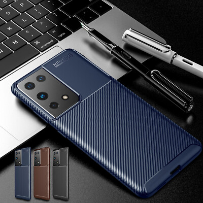Carbon Fiber Case For Samsung Galaxy S22+ Ultra Plus S21 S20 FE Note20 10 9 Plus