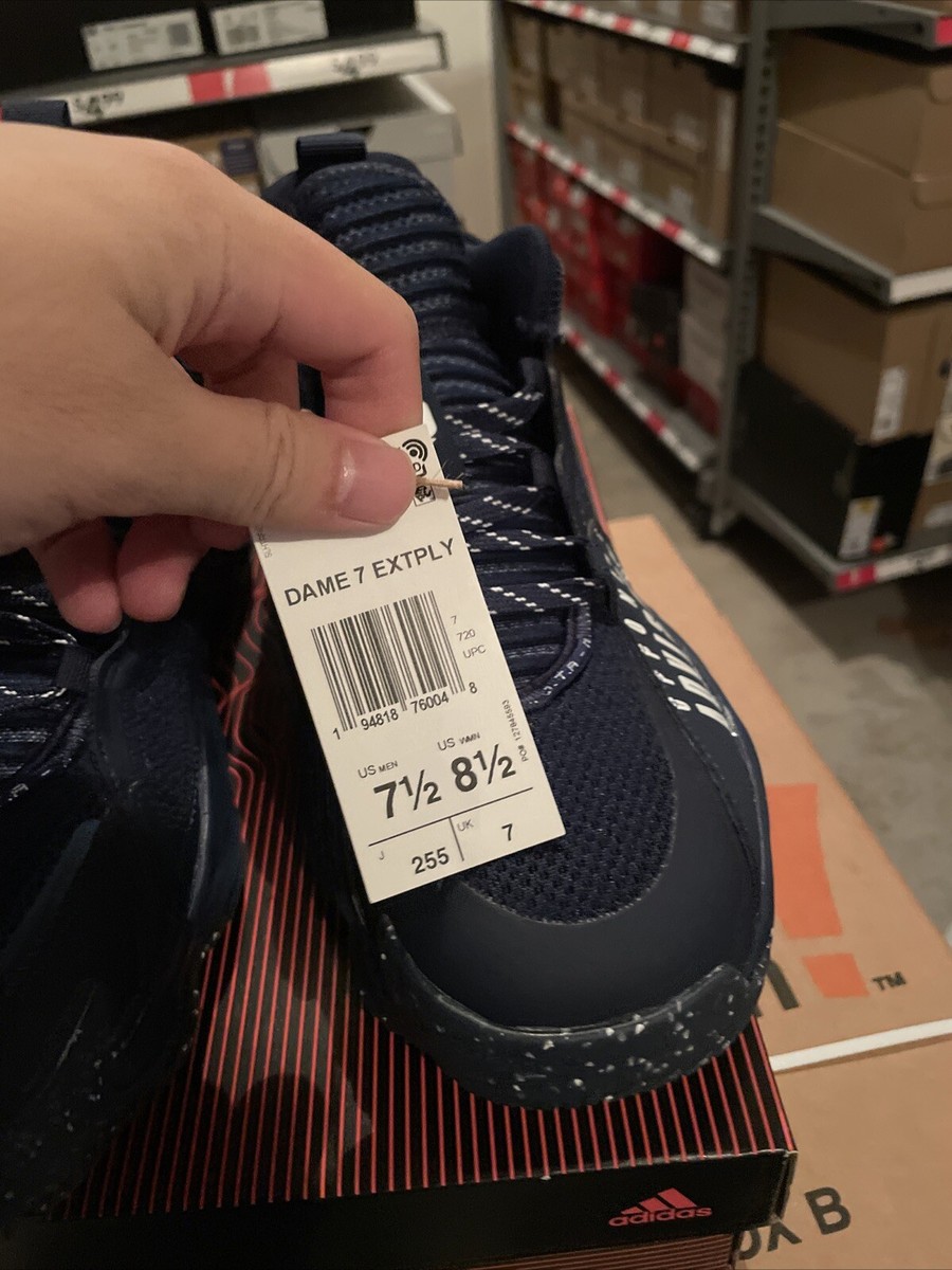 Mens Adidas Dame 7 EXTPLY Basketball Shoes Sneakers Navy  display picture 1