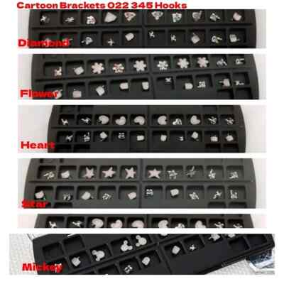 5 Sets Dental Orthodontic Metal Braces Cartoon Brackets Mini Roth 022 345 hooks