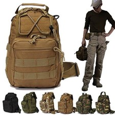 Mens Tactical Sling Bag Pack Military Rover Shoulder Sling Backpack Small Molle
