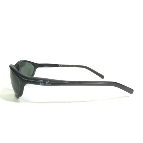 Ray-Ban Sunglasses CUTTERS W3125 Matte Black Oval Wrap Frames with Green Lenses - Picture 5 of 10