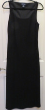 ANN TAYLOR SLEEVELESS BLACK SHEATH DRESS CAREER COCKTAIL SIZE 10 MIDI LENGTH