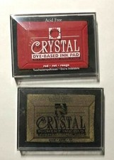 Crystal branded - Two Ink pads - Red and Gold - Dye Based - Pigment Scrapbooking