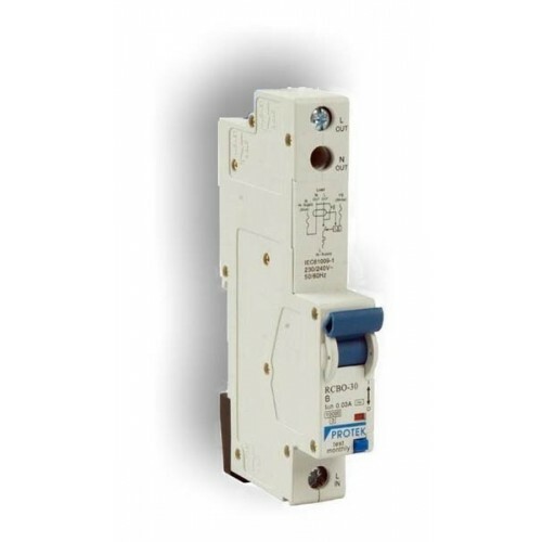 PROTEK 63A 'C' Curve 30mA 1 Module 10kA RCBO RCBO1-30/C63