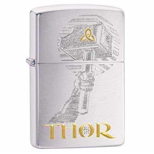 Cool Engraved Thor's Hammer God Zippo Lighter