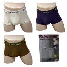 Calvin Klein Underwear Men's Cotton Stretch Logo 3 Pack Low Rise Trunk NB3705902
