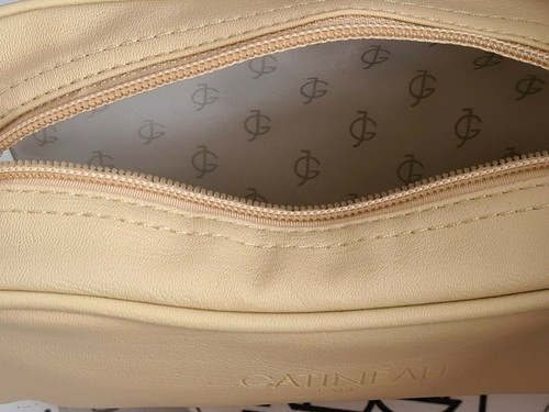 Gatineau Kulturtasche/Schminktasche...creme mit rosa Band💓💕 - Bild 3 von 4