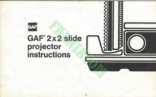 Vintage GAF 2x2 Slide Projector Instructions
