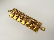 Imposant bracelet manchette articulé oversize DELPHINE NARDIN Paris Vintage