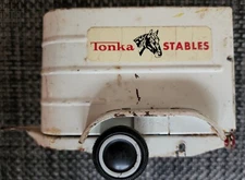 Vintage STEEL Tonka Mini Trucks Tonka Stables Horse Trailer #2