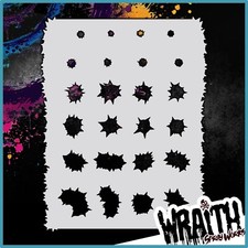 Bullet Holes - Reusable Airbrush Stencil Template