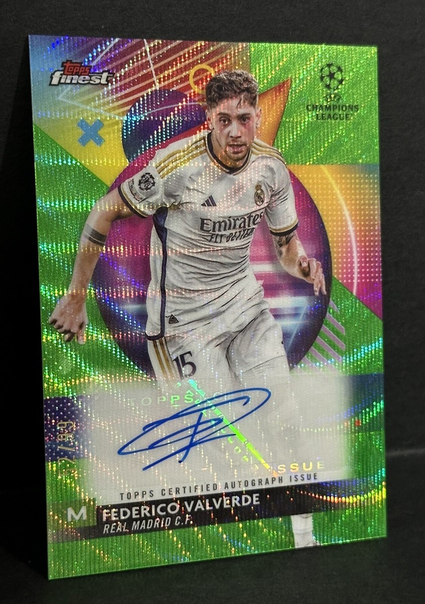 2023-24 Topps Finest UCC Real Madrid Federico Valverde Auto Neon