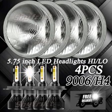 For Cadillac Eldorado 1958-1974 4pcs 5.75 5-34 Inch Led Headlight Hilo