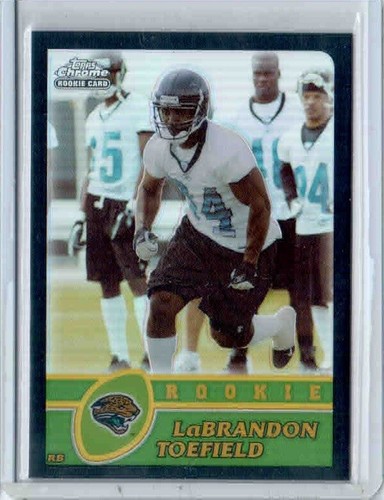 2003 TOPPS CHROME BLACK REFRACTOR #208 - LABRANDON TOEFIELD #ED 042/100 - Picture 1 of 2