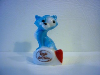 FEVE CHAT BLEU RONDE DE PAINS RECTO/VERSO