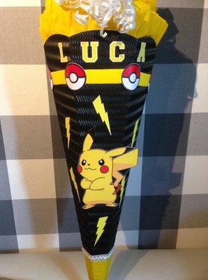 Schultüte / Zuckertüte BASTELSET Pokemon Pikachu verschiedene Farben