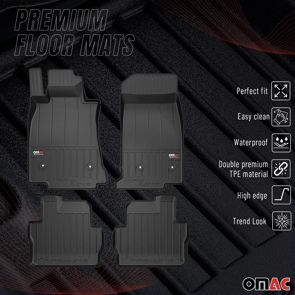 Fits 2020-2024 Cadillac CT4 Premium Floor Mats Liners Full Set All Weather Heavy - Image 2 of 4