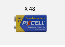 9 VOLT BATTERY 48pcs Pisccell Zinc-Carbon 9 Volt Batteries 0 Mercury 9V Heavy