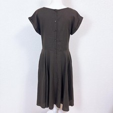 Margaret Howell Size 2 Short-Sleeved Long Dress Brown
