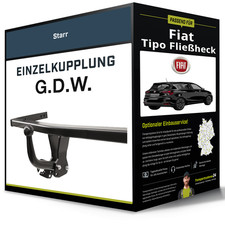 Starre Anhängerkupplung für FIAT Tipo Fließheck 06.16- Typ 356, 357 G.D.W. NEU