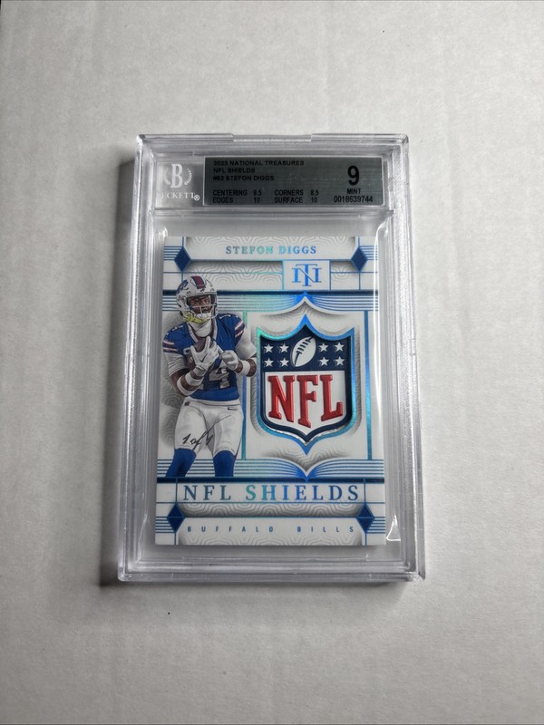 2023 National Treasures NFL Shields Stefon Diggs 1/1 BGS 9