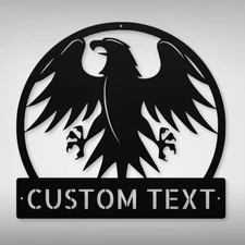 Customized Eagle Metal Wall Art Signs Personalized Home Decor Sign Family Gifts