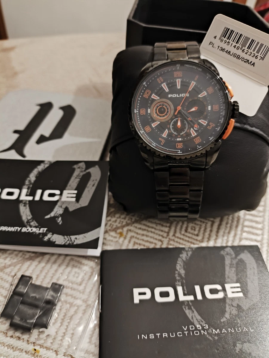 Police Reloj cronógrafo de Cuarzo para Hombre con Correa de Piel 14639JSBU/ 02