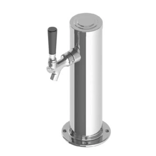 KROME DISPENSE 2.5" SS Beer Tower 1 Tap Air Cooled Polished ADA Compliant