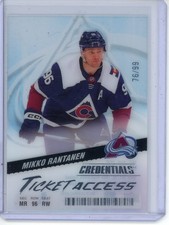 2024-25 Upper Deck Credentials Acetate Ticket Access 76/99 Mikko Rantanen