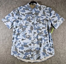 Googan Squad Performance Polo Blue Size L Men's Brand New NWT Vented Back 