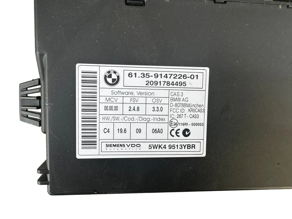 Centralina motore BMW Serie 3 E90 318i N43 DME CAS3 2 chiavi / 7595179 / 9147226 - Immagine 3 di 4